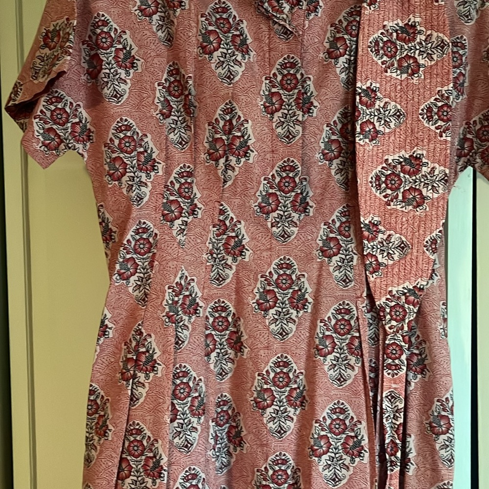 Multicolored Scarlet Sonata Caro Dress floral red cotton Tuckernuck. - Picture 5 of 5